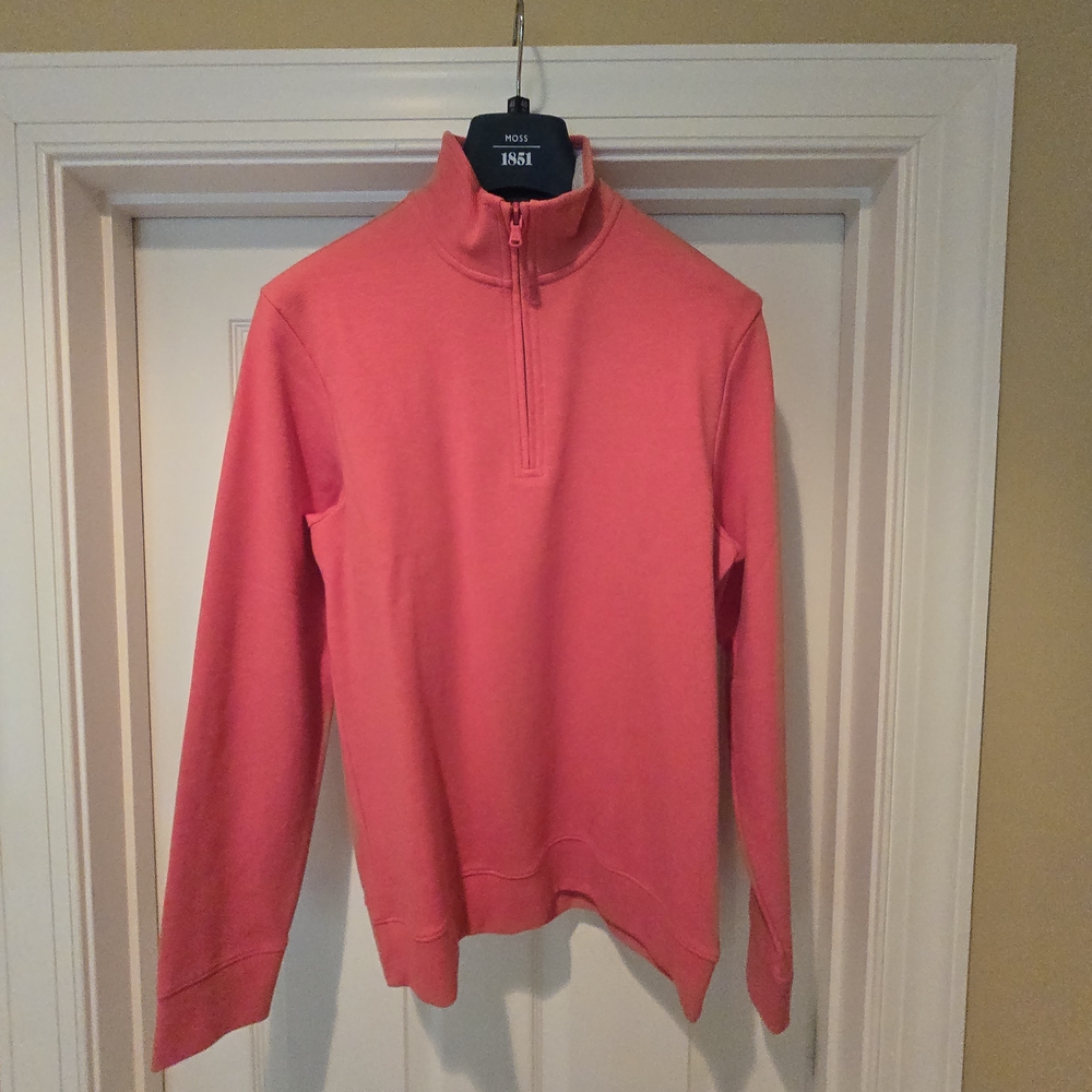 Vineyard Vines Pink Zip Up Sweater Classic Knit